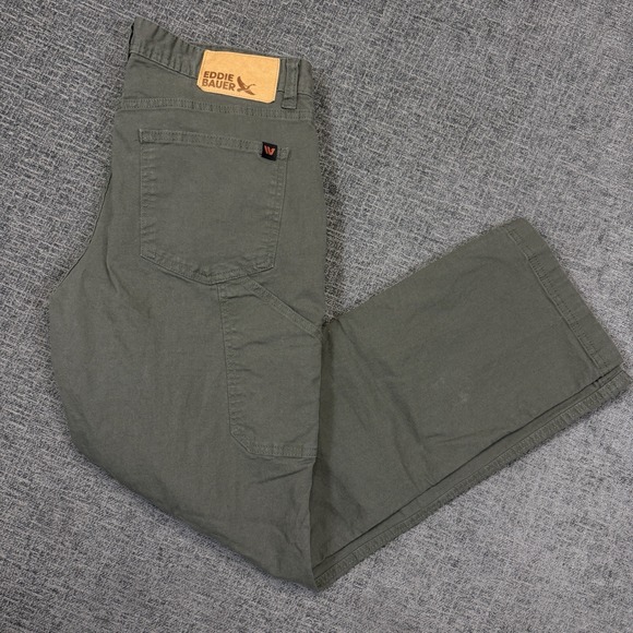 Eddie Bauer Other - Eddie Bauer Utility Pants Men's 34x32 (36x30) Green Stretch Canvas Ultra Durable